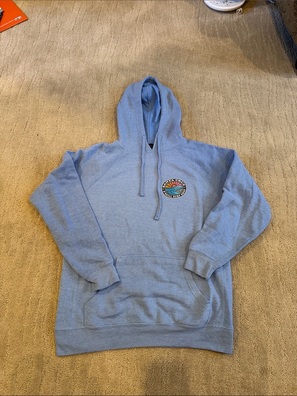 O'Neill Light Blue Pullover Hoodie with Surf Patch